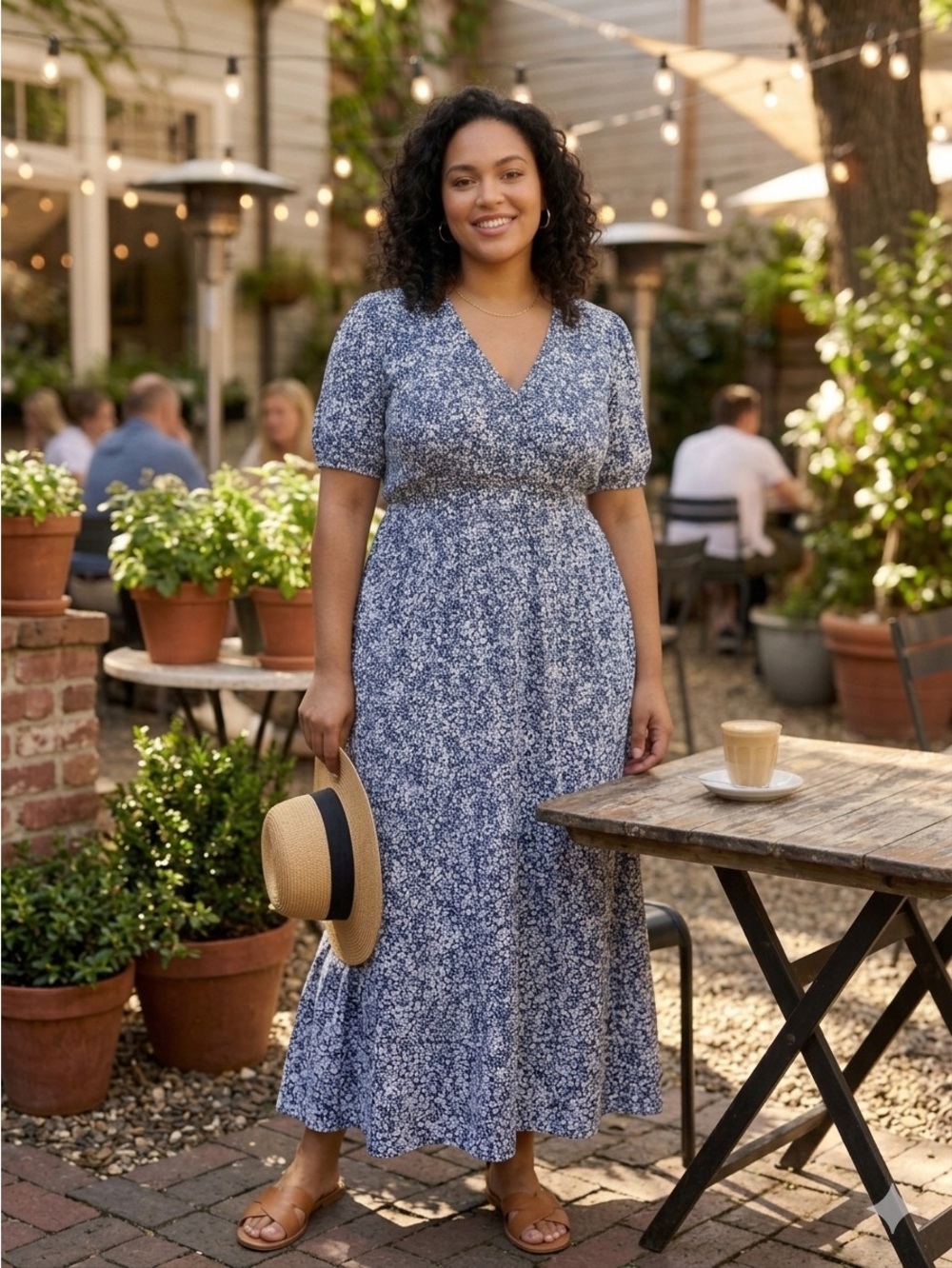 a new day Blue Floral Maxi Dress